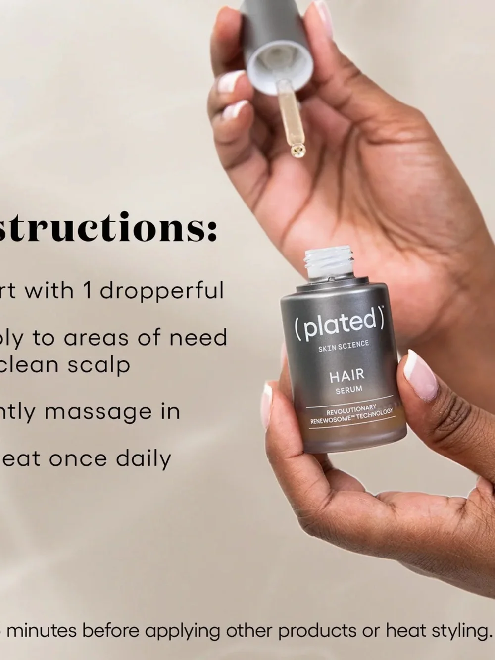 BRAND NEW Plated Hair Serum for Women & Men — hair growth serum scalp renewal